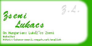 zseni lukacs business card
